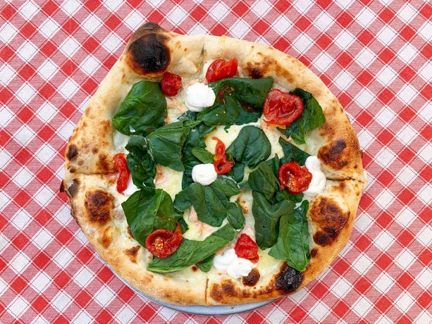 Traditional margherita pizza
