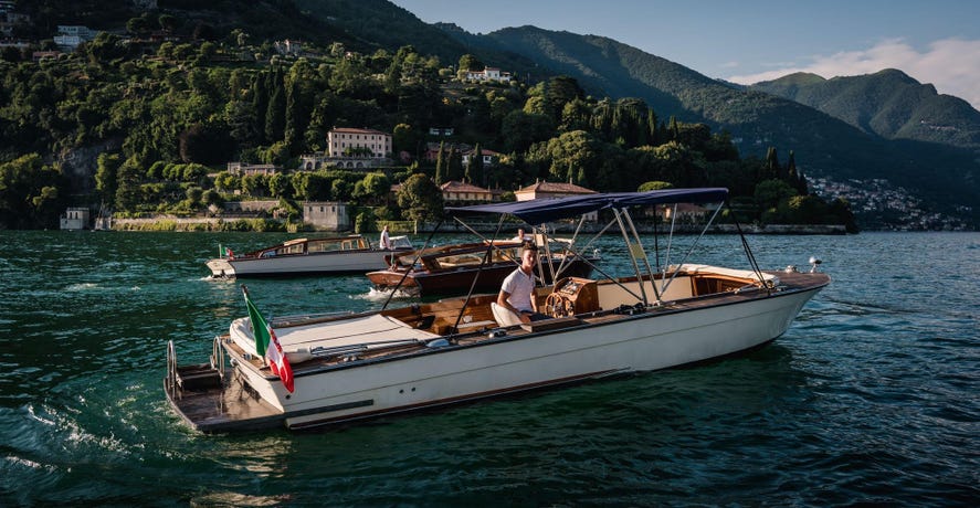 Your boat on Lake Como
