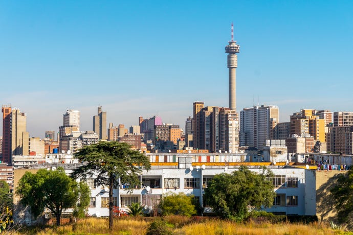 The city of Johannesburg, South Africa
