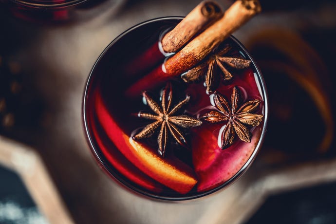 Mulled wine, glühwein, or vin chaud depending on where you are