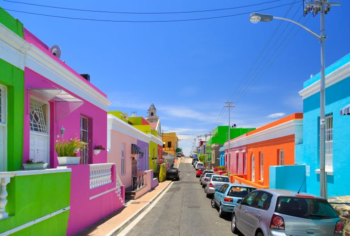 The colorful homes of Cape Town's Bo-Kaap district
