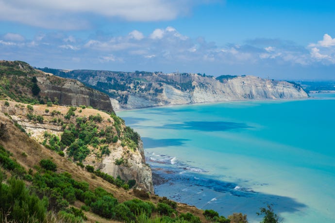 The limestone cliffs of Cape Kidnappers
