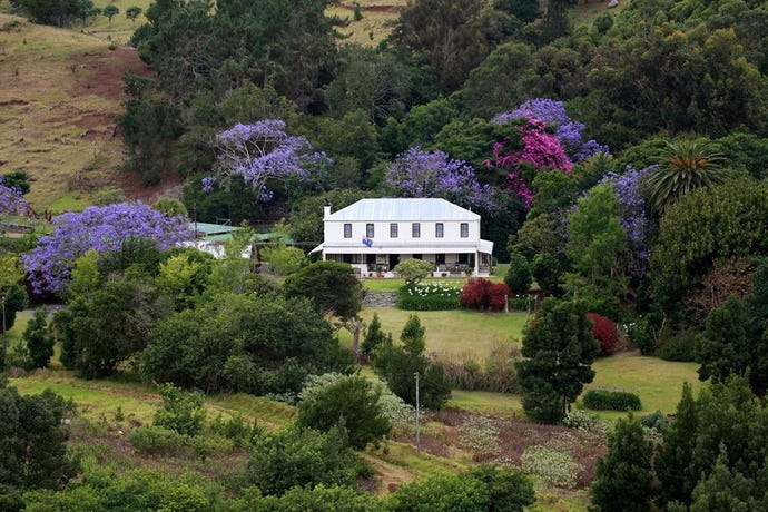 Farm Lodge, with a chaise longue and an octagonal wine cooler that are said to have originally belonged to Napoleon