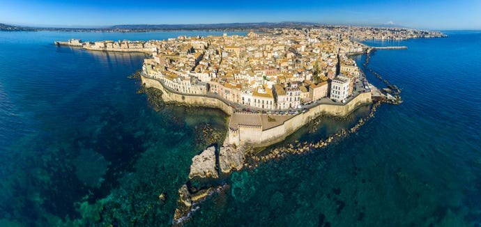 The coast of Ortigia
