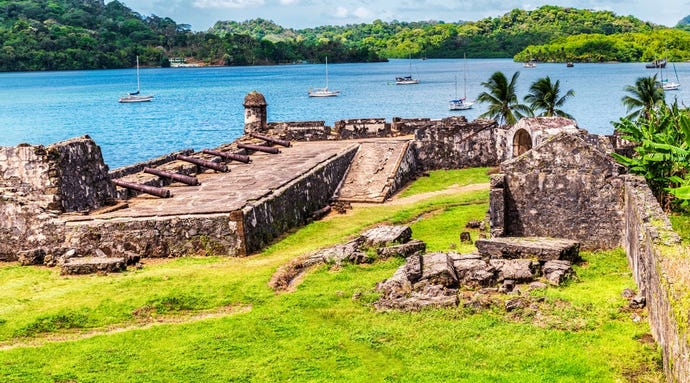 UNESCO World Heritage Site Fort San Jeronimo once protected Portobelo from pirate attacks