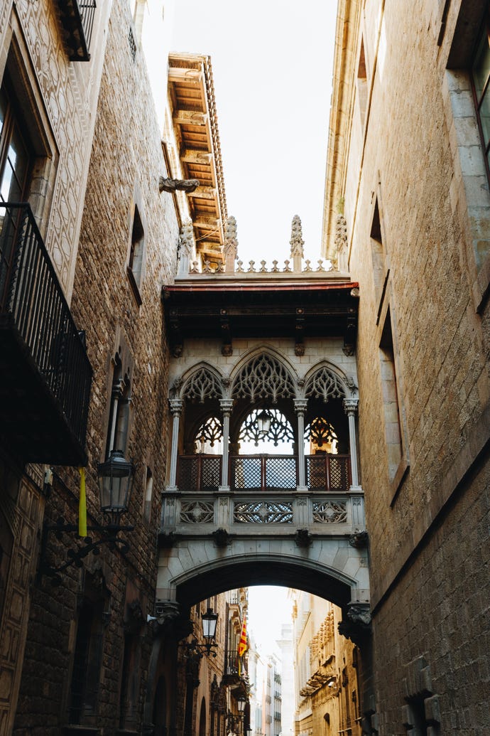 The streets of the Gothic Quarter
