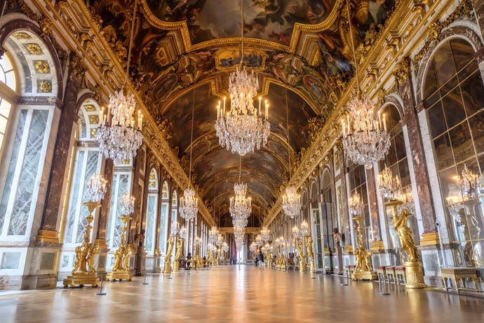 Step through the famous Hall of Mirrors at the Palace of Versailles
