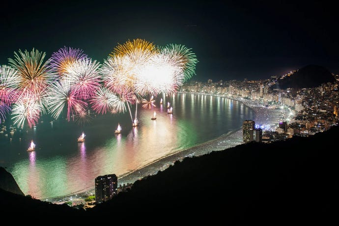 Fireworks on the water
