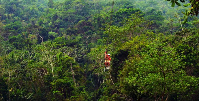 Zip line through the sky
