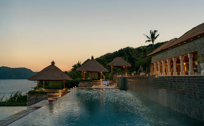 Private dining by the pool
