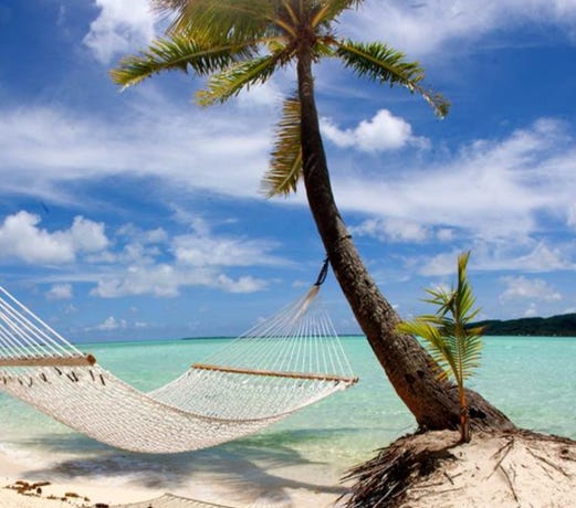 Lounging at the beach
