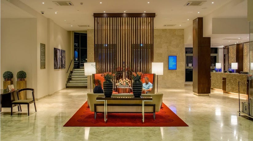 The lobby at the Crowne Plaza Nairobi Airport
