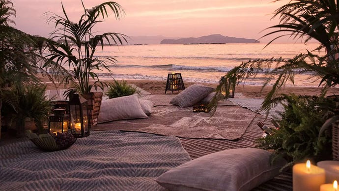 Find a cozy spot to enjoy the sunset.
