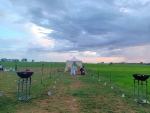 A private sala for dinner in the countryside
