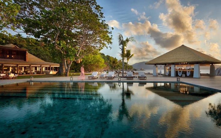 The main swimming pool at Six Senses
