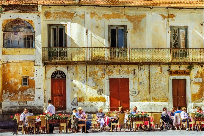 A typical scenset in Ravello
