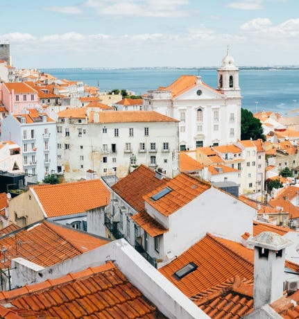 The orange roofs of Lisbon