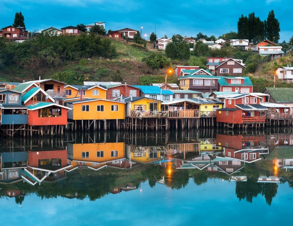 Traditional palafito stilted houses
