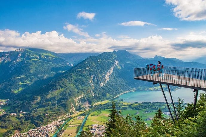 The breathtaking vantage point of Interlaken from Harder-Klum
