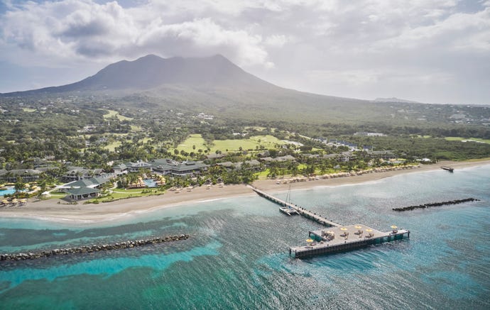 Four Seasons Nevis from above
