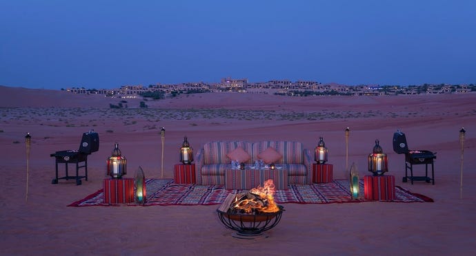 Desert dining under the stars