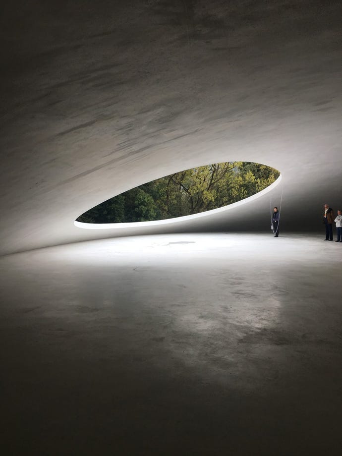 The unique architecture of Teshima Art Museum