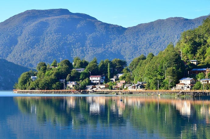 Caleta Tortel, only accessible by water until 2003