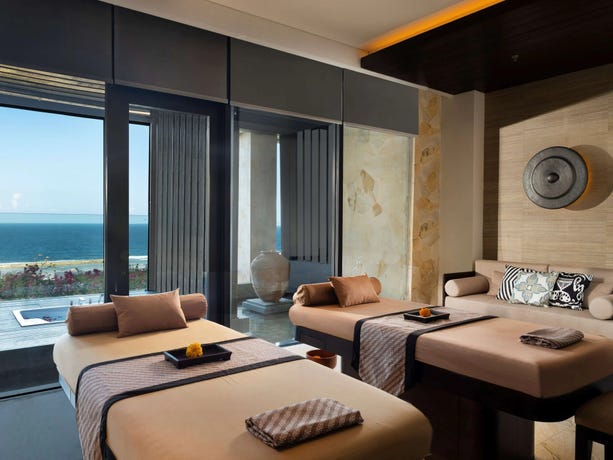 Spa treatment with ocean views
