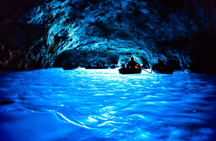 The famous Blue Grotto of Capri
