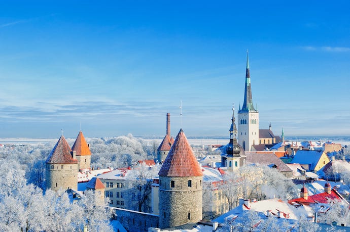 Tallinn is like a winter fairytale scene