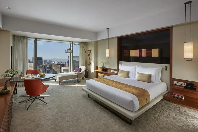 A Deluxe Room at the Mandarin Oriental
