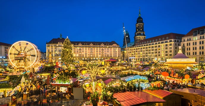 The Christmas in Dresden's town center