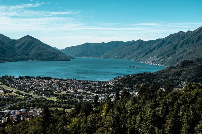 Ascona, set on the shore of Lago Maggiore