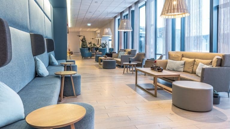 Work from your room or in the lobby's working spaces at Hótel Vík