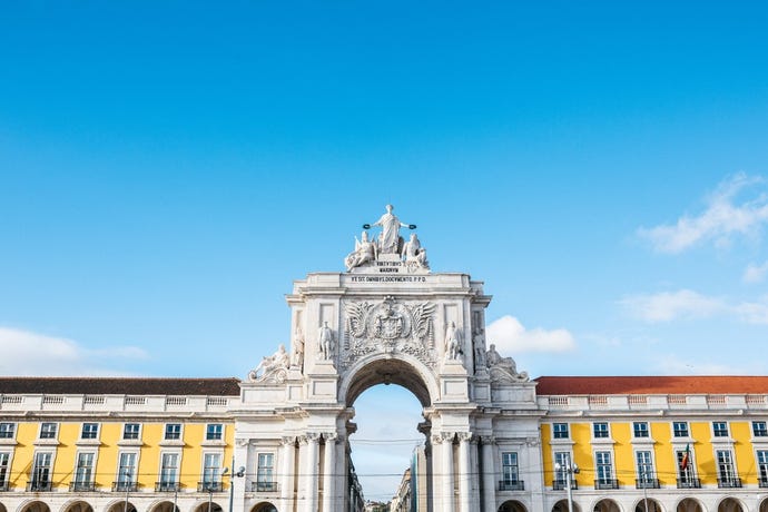 The Praça do Comércio in Lisbon