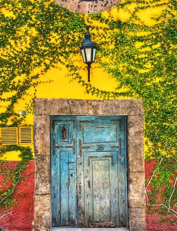 Colorful doors can be found on every street