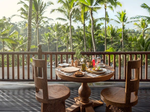 Start the morning right with local breakfast from your bedroom terrace