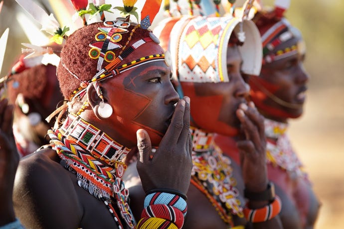 Semi-nomadic Samburu tribe