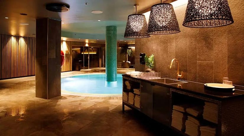 Spa and pool area
