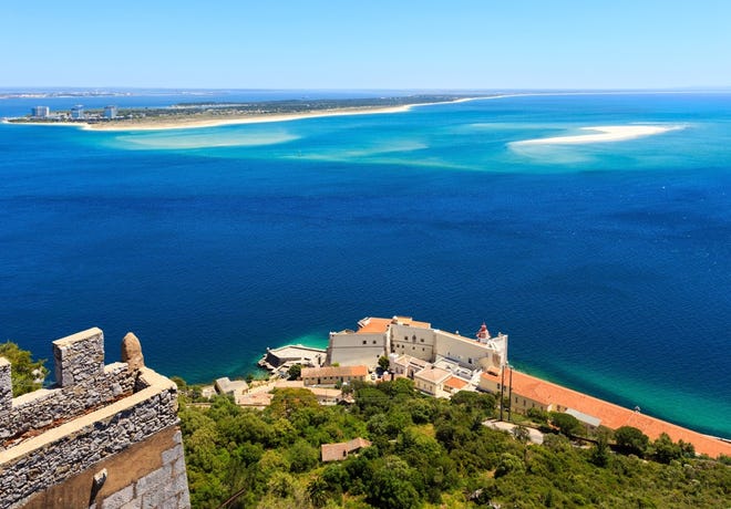 View from Setubal to the Troia peninsula