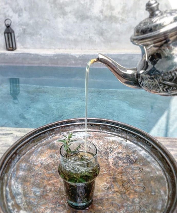 @la_maison_marrkech sit back, relax and work with freshly brewed mint tea