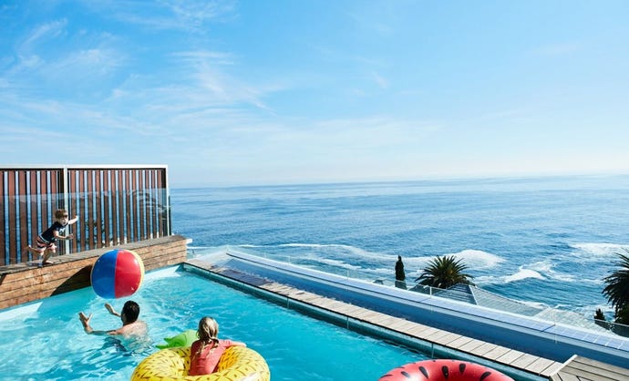 Private pool with a view