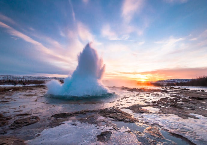 Set foot upon the geothermal hot bed of activity at Geysir
