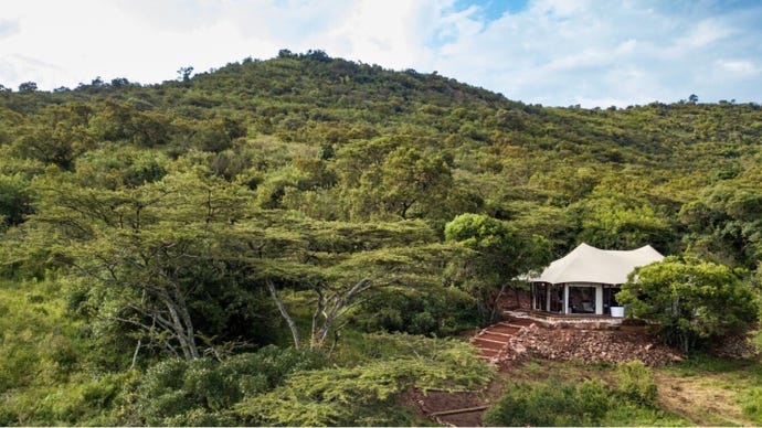 The secluded Honeymoon Tent at Cottar's
