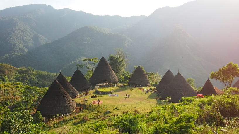 Traditional Wae Rebo Village on Flores